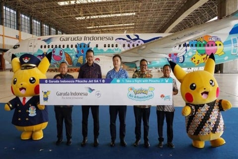 Design Livery Tematik Pikachu Jet di Pesawat Garuda Indonesia